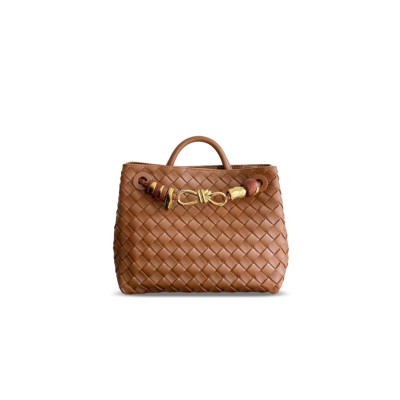 BOTTEGA VENETA SMALL ANDIAMO CHESTNUT BROWN 743568 (25*22*10.5cm)